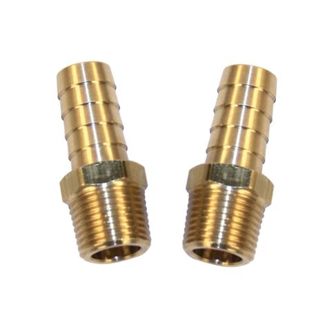 Oil line brass fittings - 1/4" NPT to 1/2" hose - Rod Penrose Racing