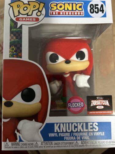 Funko Pop Vinyl Sonic The Hedgehog Knuckles Flocked Target New