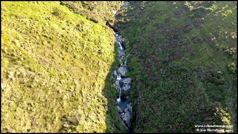 Aerial View Of Waterfall In Glen Auldyn Isle Of Man 2 9 23