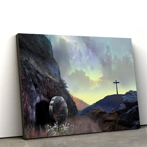 Empty Tomb Painting - Jesus Canvas Wall Art - Christian Wall Art ...