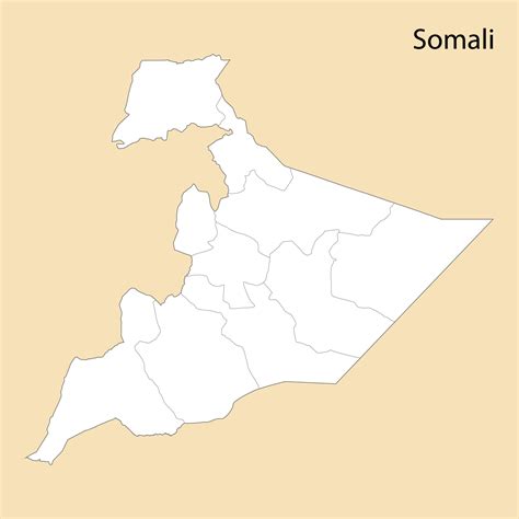 High Quality map of Somali is a region of Ethiopia 21828473 Vector Art ...