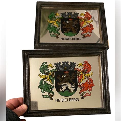 Heidelberg Art Heidelberg Beer Germany Mirrored Signs Lion Coat Of