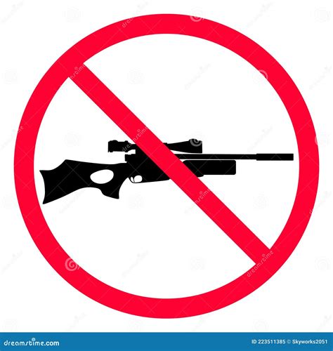 No Weapon Sign Sign Prohibited Gun Sign Forbidden Weapons No Guns