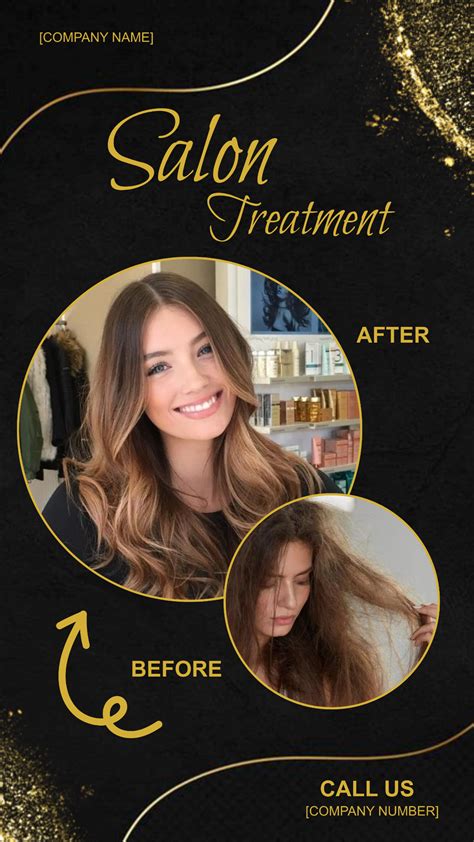 Before And After Salon Treatment Instagram Post Edit Online