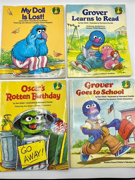 Vintage Sesame Street Start To Read Book Set Etsy