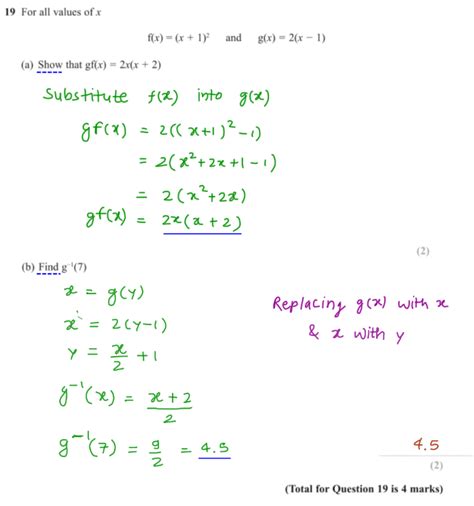 Gcse Inverse Functions Questions And Answers