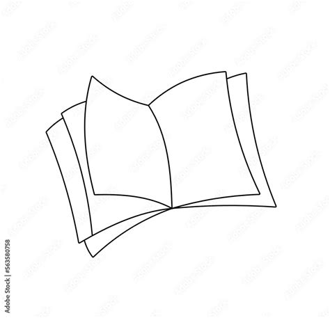 Vector isolated open book journal magazine note with white clear emply ...