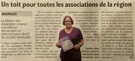 Journal De Morges 130216 La Maison Des Associations