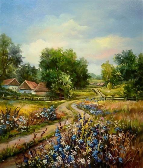 Anca Bulgaru Landscape Paintings Oil Painting Landscape Landscape Art