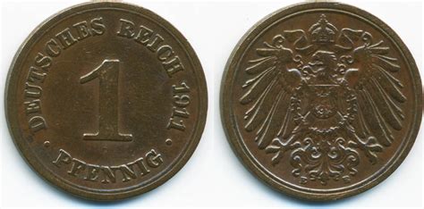 Kaiserreich 1 Pfennig 1911 E großer Adler Kupfer sehr schön MA Shops