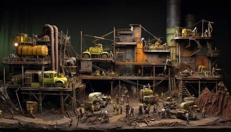 Diorama De Una F Brica De Residuos T Xicos Tomada Por Los Zombies