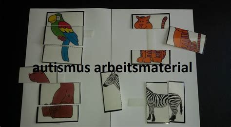 Autismus Arbeitsmaterial Mappe Tierpuzzle