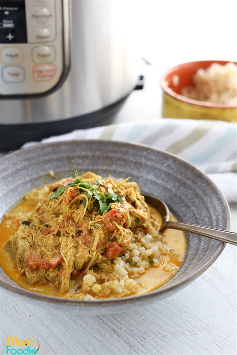 Instant Pot Chicken Curry Keto Pulled Chicken Thighs In Curry Sauce