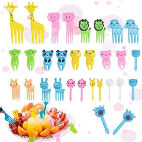 Pi Ces Fourchette Fruits Enfants Pics Fruits Animaux Fourchette