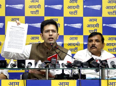 AAP MPs Raghav Chadha And Sanjay Singh Address A Press Conference