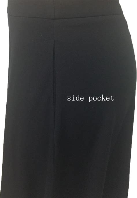 Plus Size Knee Length Flare Skirt With Side Pockets Plus Size Clothes