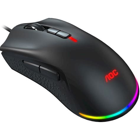 Мышь компьютерная игровая AOC GM530B проводная 1.8 м с подсветкой 100 ...