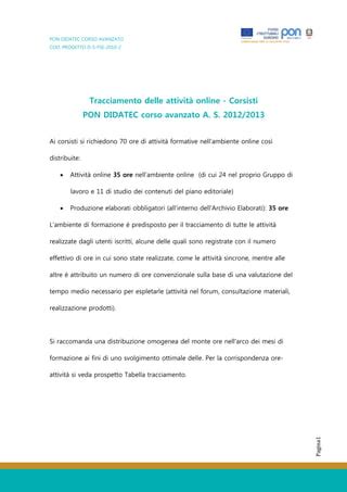 Tutoriale Tracciamento Corsisti Avanzato Pdf