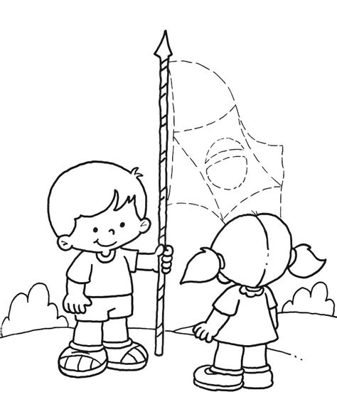 Desenhos Para Colorir Desenhos Dia Da Bandeira Para Colorir De