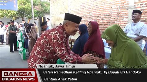 Safari Ramadhan Keliling Nganjuk Pj Bupati Sri Handoko Santuni Anak