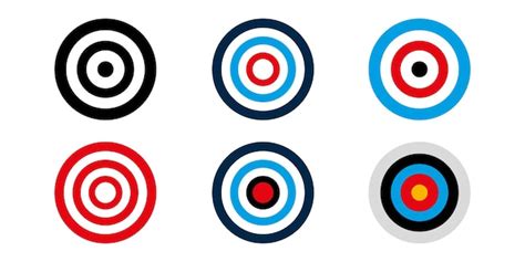 Premium Vector A Set Of Targets For Archery Shooting Target A Set Of