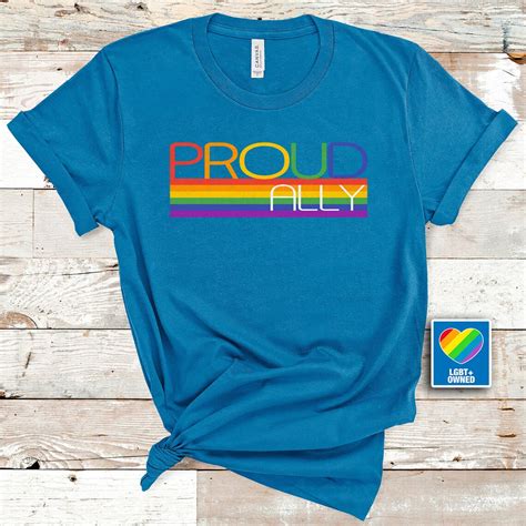 Proud Ally Lgbt Shirt Gay Pride Lgbtq Shirt Pride Shirt Etsy