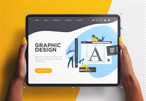 Hands Holding Ipad Pro 129” Mockup Custom Scene