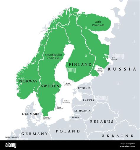 Scandinavian Peninsula On World Map