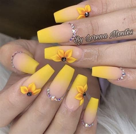 Pin By Marie Manautou On Nails In 2024 Sunflower Nails Acrylic Nails Yellow Acrylic Nails