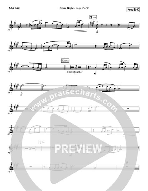 Silent Night Alto Sax Sheet Music Pdf Paul Baloche Praisecharts