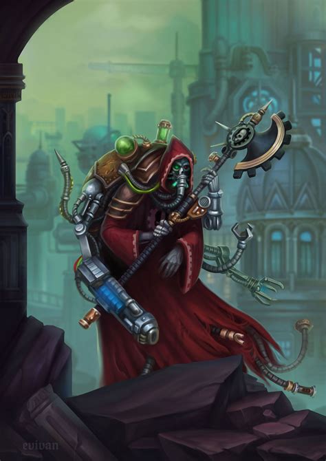 Tech Priest Dominus Art By Eugenia Ivanchenko 40k Gallery