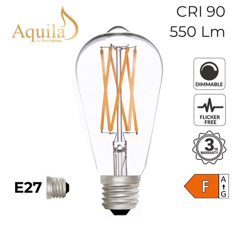 Clear Squirrel Cage St64 Dimmable Led Light Bulb Screw Buy Direct