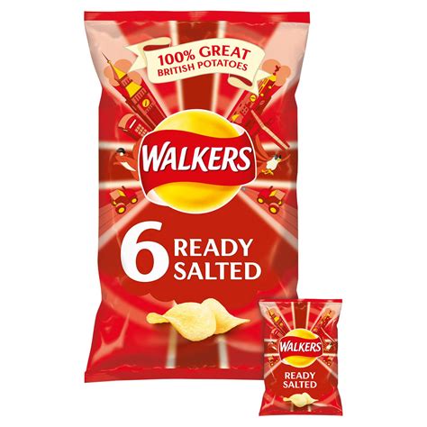 Walkers Ready Salted Crisps 6x25g Multipack Crisps Iceland Foods