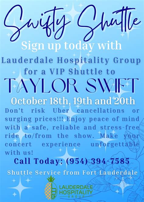 Eras Tour Miami- Swifties Shuttle | Fort Lauderdale - Miami | October