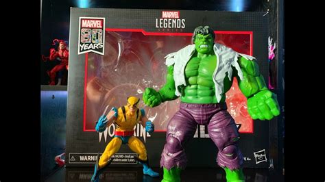 Marvel Legends Series 80th Anniversary 2 Pack Hulk And Wolverine Figure Review Youtube