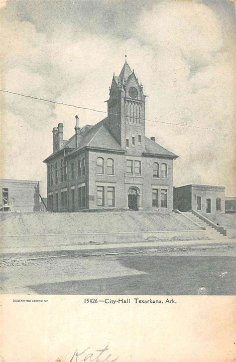 Texarkana Arkansas City Hall Street View Antique Postcard K104560 ...