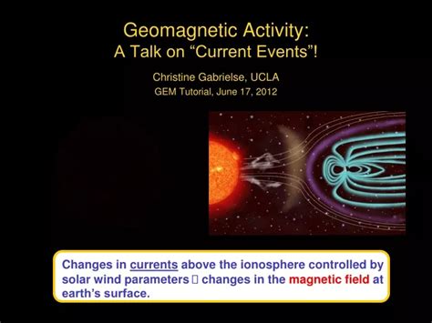 Ppt Geomagnetic Activity A Talk On “current Events” Powerpoint Presentation Id9176738