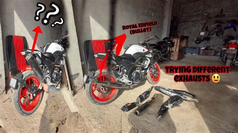 Trying Different Exhausts On Yamaha Mt Enfield Exhaust In Mt