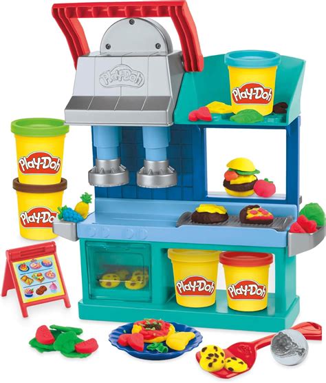 Play-Doh Kitchen Creations Busy Chef's Restaurant Playset, 2-Sided Play Kitchen Set, Preschool ...