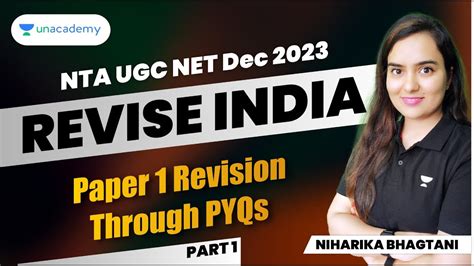 Paper Revision Through Pyqs Nta Ugc Net Dec Niharika