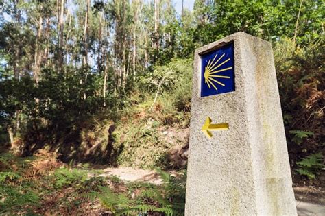 Hito Del Camino De Santiago Foto Premium