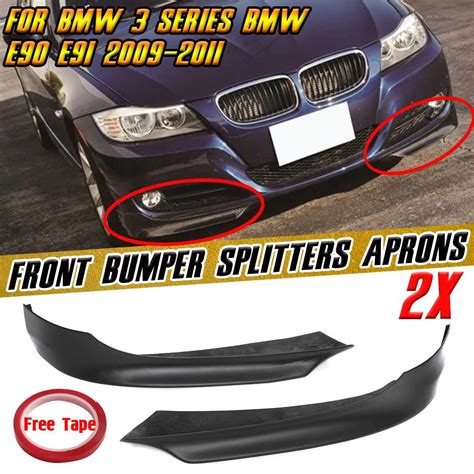 Pair Car Front Bumper Splitter Lip Diffuser Body Kit Spoiler Aprons