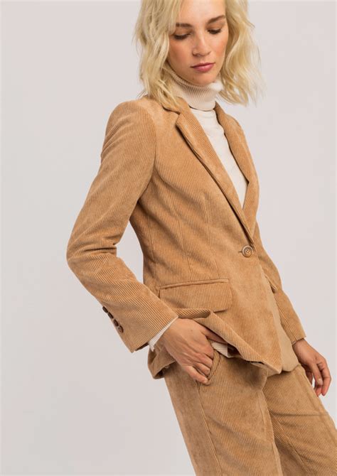 Beige Corduroy Blazer