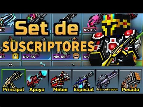 Probando SET DE SUSCRIPTORES En PIXEL GUN 3D 5 AMIGO DE ORO Esta OP