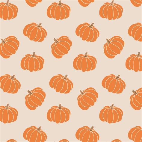 Lindo fondo de patrón de calabaza Vector Premium