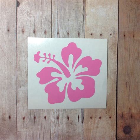 Tropical Hibiscus Flower Vinyl Decal Sticker For Hydro Etsy