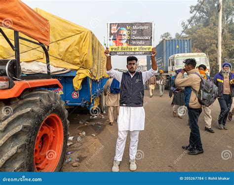 Farmers Are Protesting Against New Farm Law In India Editorial Stock