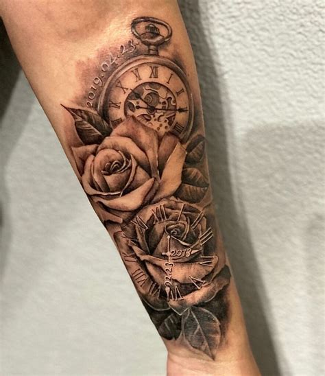 Update Lion Rose Clock Tattoo Super Hot In Cdgdbentre