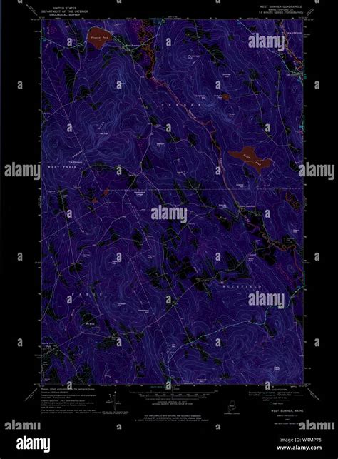 Maine USGS Historical Map West Sumner 103103 1967 24000 Inversion Restoration Stock Photo - Alamy