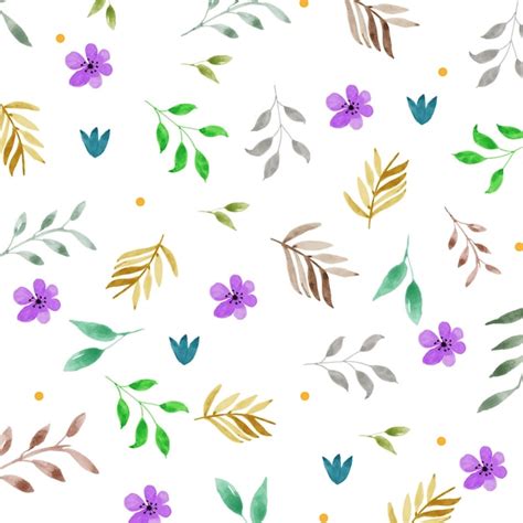 Fundo Floral Aquarela Vetor Premium